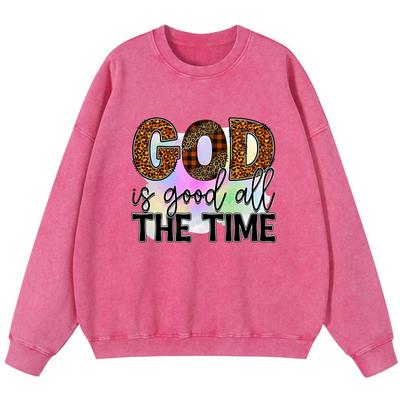 Бог Ос Хороший Все Время Женская Винтажная Хлопковая Толстовка Модная Повседневная Пуловер Худи Тонкий стиль Топы