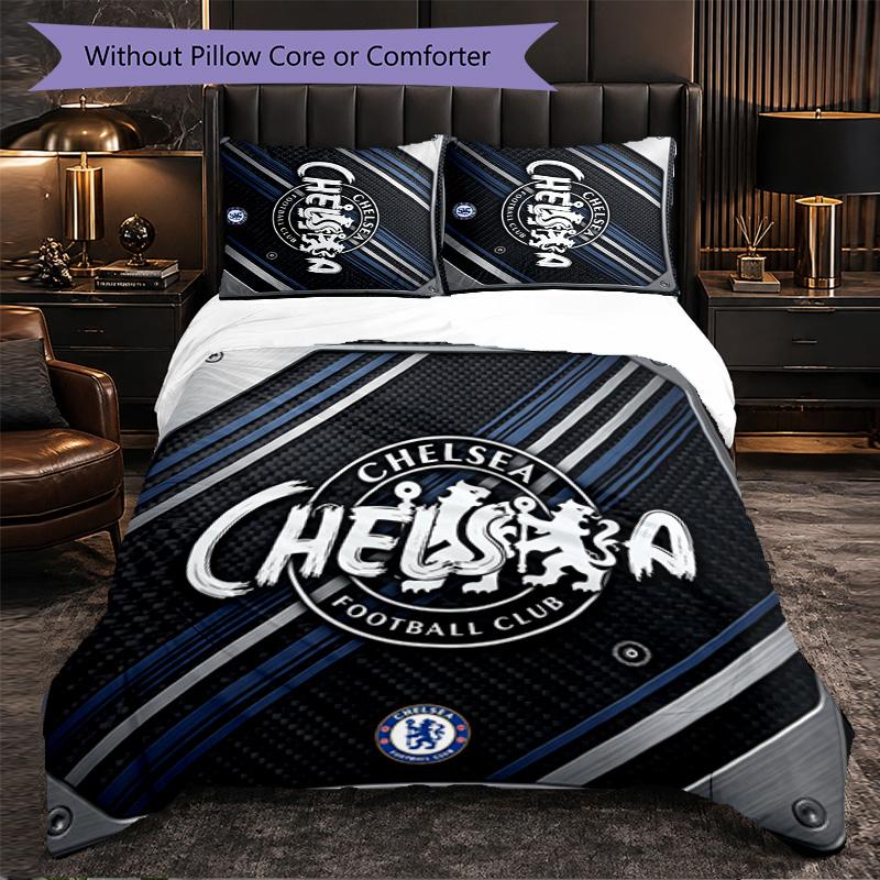 Набор постельного белья Chelsea FC, 3 предмета, мягкая микрофибра, пододеяльник с наволочками для спальни