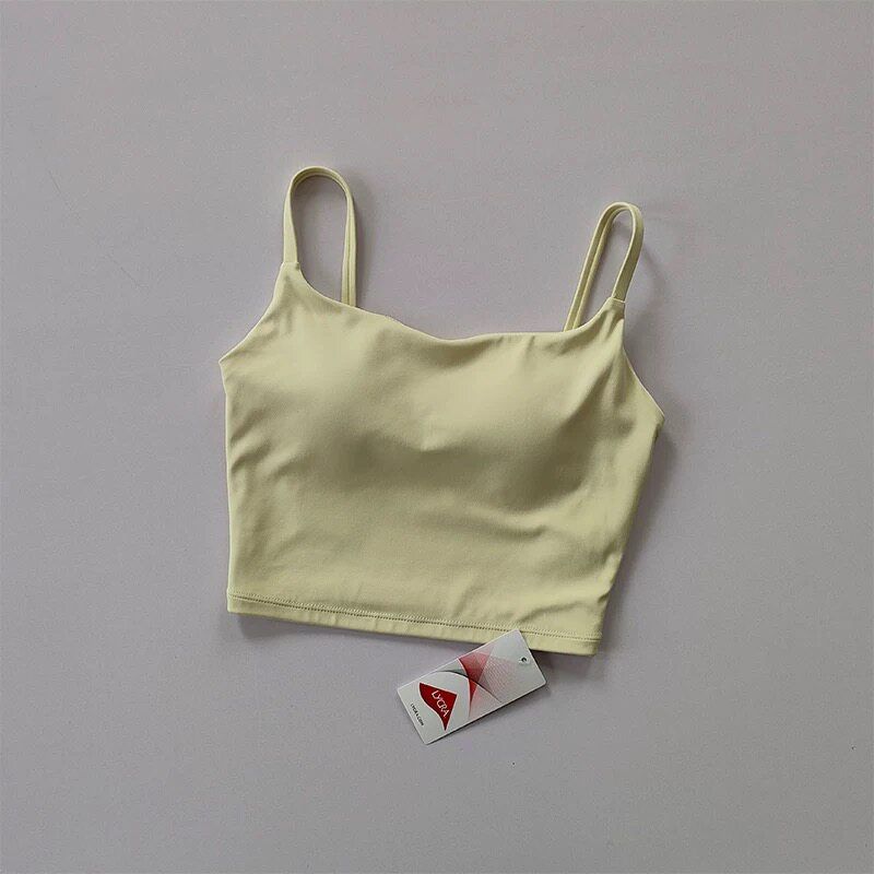 Sexy One-Piece Yoga Vest, Summer Beautiful Back European and American Style Fitness Top, Strap Bra, Shockproof Sports Underwear for Women