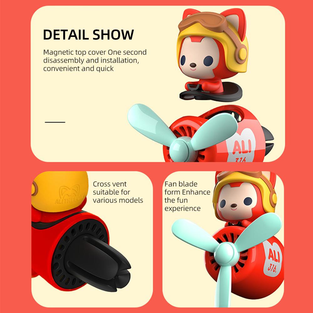 Автомобильный освежитель воздуха Bear Pilot, автоаксессуары, интерьерный диффузор для духов, вращающийся пропеллер, ароматизатор, магнитный дизайн