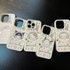 Милый чехол Sanrio для iPhone 16 для iphone15pro Милый 12 Премиум x Простой 13 Серебряный 11