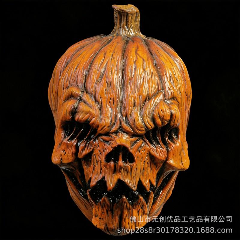 Halloween Pumpkin Skull Mask Latex Full Head Horror Cosplay Party Haunted House Costume Prop