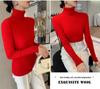 Elegant Women's High-Neck Sweater for Autumn/Winter 2026 - Slim Fit, Thick Knit, Show Thin Base Layer