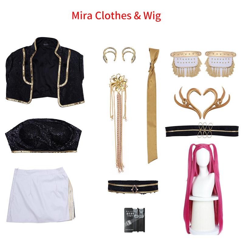 Руми Зои Мира Черные костюмы Косплей костюм Парик Охотник на демонов Ролевая игра K-pop Идол Сценическое выступление Хэллоуин Карнавальные наряды