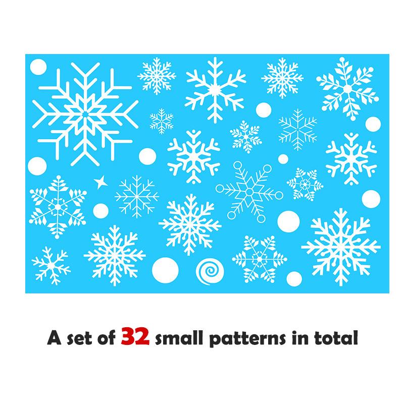 1 комплект рождественских электростатических наклеек на окна в виде снежинок для детской комнаты, рождественские украшения, наклейки на новогодние обои