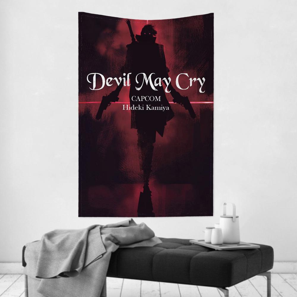 Игра DDevil May Cry Гобелен Декор комнаты Настенное полотно Вечеринка Подвесной фон Декор комнаты Детская комната