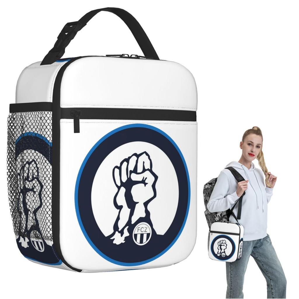 Zurich FCZ Sudkurve 1896 Insulated Lunch Bag for Women Children Leakproof Food Boxes Thermal Lunch Box Tote