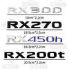 QMV5 Suitable for RX300, RX350, RX500h, RX450h, RX270, RX200t Lexus tail emblem decorative metal letter stickers