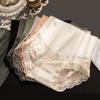 Женские трусики Ice Silk с высокой талией, утягивающие живот, кружевные сексуальные бесшовные хлопковые трусы большого размера, ультратонкие трусы, нижнее белье