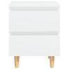 Moderner Nachttisch mit Schubladen für das Schlafzimmer, niedriger Aufbewahrungsschrank, Kiefernholzbeine, Maße 40x35x50 cm