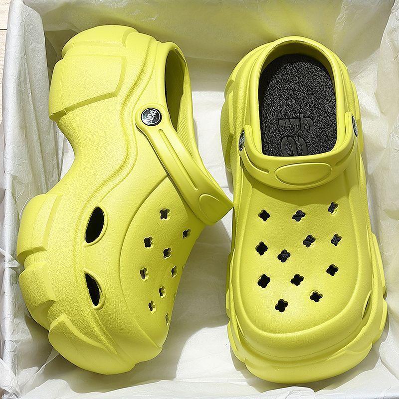 Женские летние 2024 года нескользящие пляжные сандалии Baotou на толстой подошве