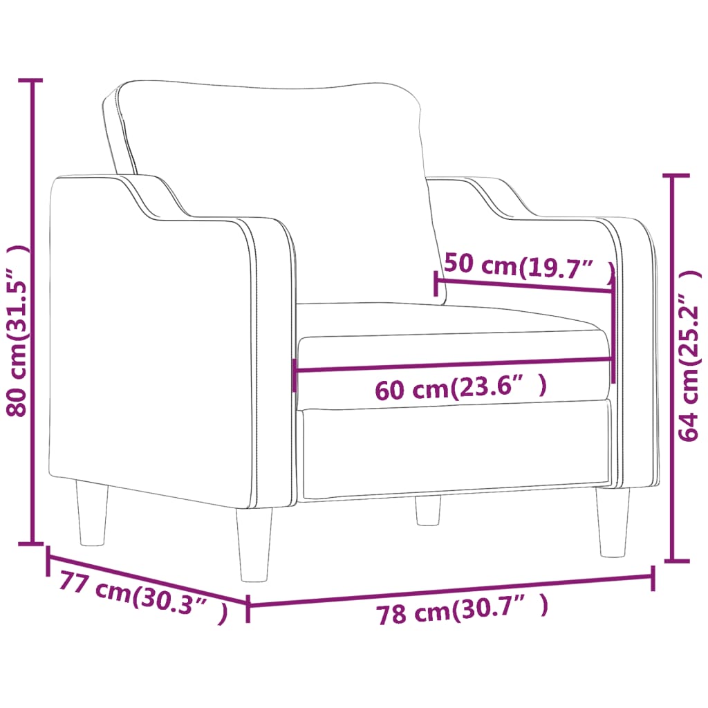 Vidaxl Fotel, Winna Czerwień, 60 Cm, Obity Tkaniną