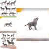 Модель дикого животного ПВХ серый волк с реалистичным дизайном для детской познавательной игры