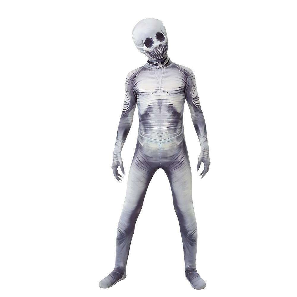 Halloween Zombie Series Skull Zombie cos Red-eyed tree monster costume, horror-themed performance outfit set