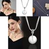 Elegant Pearl Necklace For Women With Luxurious Geometric Design And Crystal Pendant