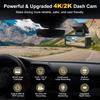 Видеорегистратор, 4K+2K Full HD Видеорегистратор передний и задний, Видеорегистратор для автомобилей со встроенным 5GWiFi, 3,2” IPS Экран Видеорегистратор, с 64GB C