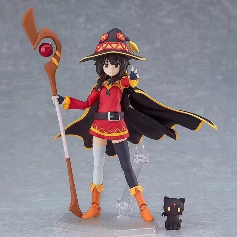 Аниме Фигурка Figma 407 Фигурка KonoSuba Божье благословение на этот прекрасный мир Мегумин Фигурки Милая Статуэтка Коллекционная Модель Игрушки