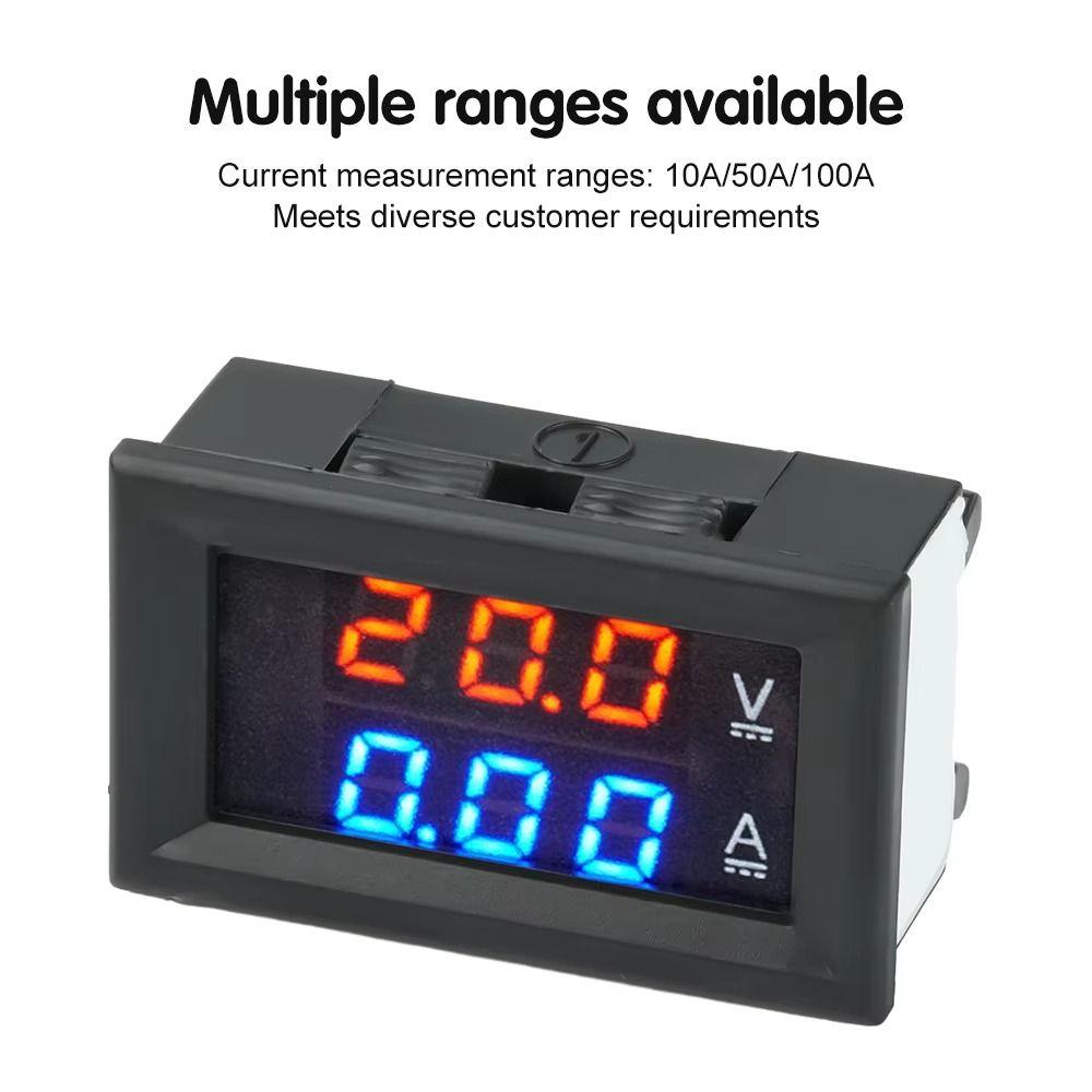 LED Digital Voltmeter Ammeter Blue + Red Volt Meter Power Display Meter Voltage Tester Tool