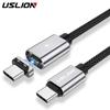 USLION 1.5M Magnetic USB Type C To USB C Cable 100W PD Quick Charge 4.0 3.0 5A Type-C Magnet Charger
