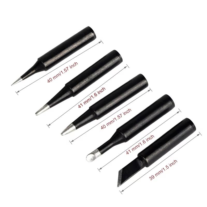 Наконечники для паяльника JCD, черные, 5 шт./компл., 900m-T, бессвинцовый, подходит для 908S, 908, высококачественные сварочные наконечники, паяльная головка