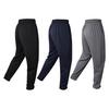 Men Jogging Pants Drawstring Elastic Waist Slim Fit Training Trousers with Pockets Solid