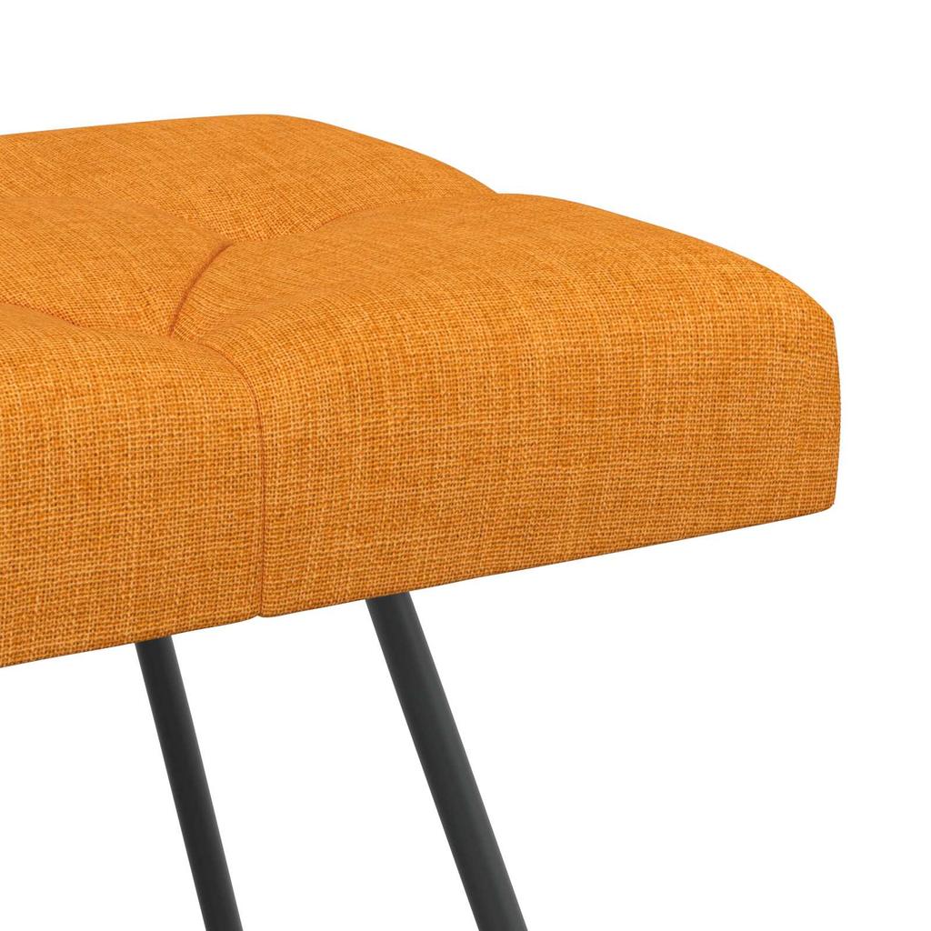 Button Tufted Bench Dark Yellow 80 x 40 x 46 cm Fabric