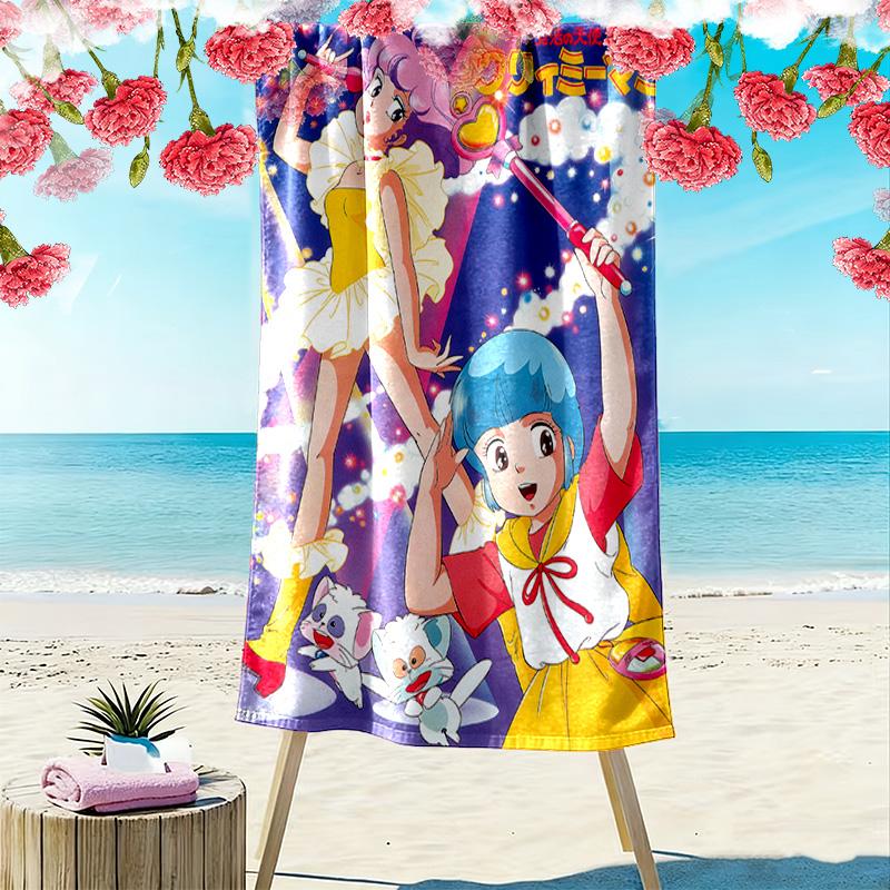 Magical Angel Creamy Mami 2D Flat Print Beach Towel, Large Soft Quick Dry Towel for Beach Camping SwimmingSSTJ0917470