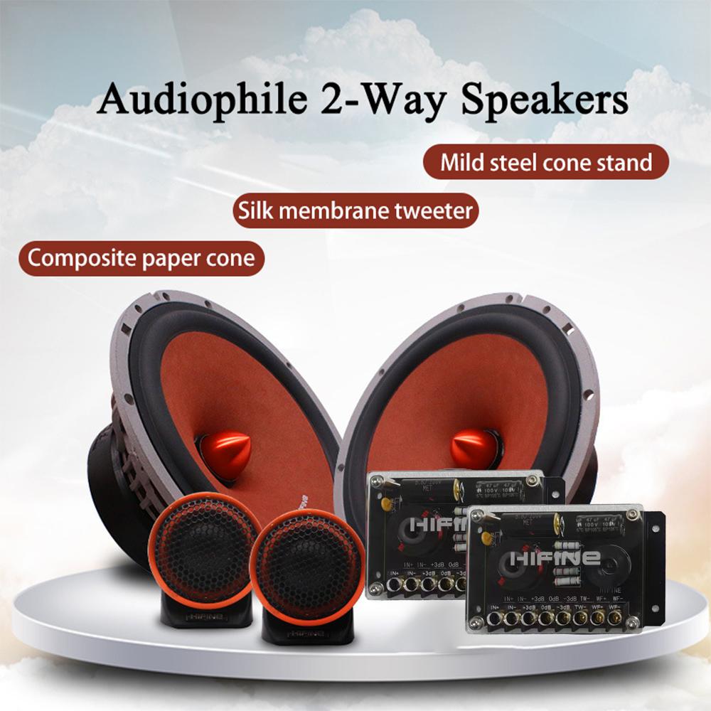 Car Set Of Speakers 6.5 Inch Car Audio HIFI Power Amplifier Car Front Door Speaker Bass Tweeter Midrange Subwoofer Speakers Kit