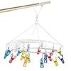 20-Clip Windproof Multi-Head Hanger for Drying Socks, Underwear, and Clothes