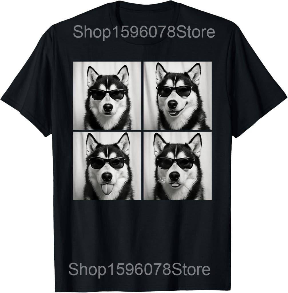 Funny Siberian Husky Lover Cute Huskies Dog T Shirts Men Cotton Humor Streetwear Tee Shirt Short Sleeve Unisex Loose Clothing
