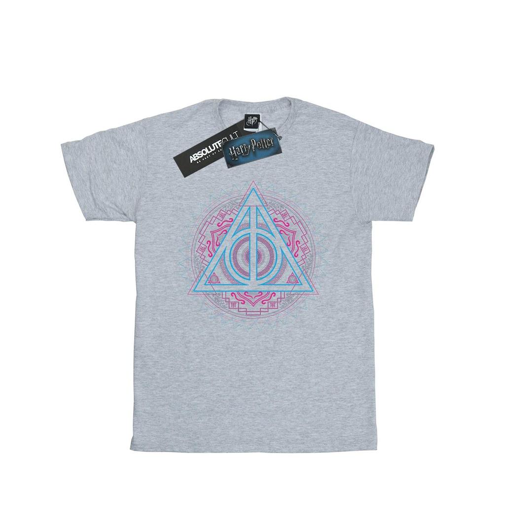 Harry Potter Mens Neon Deathly Hallows T-Shirt
