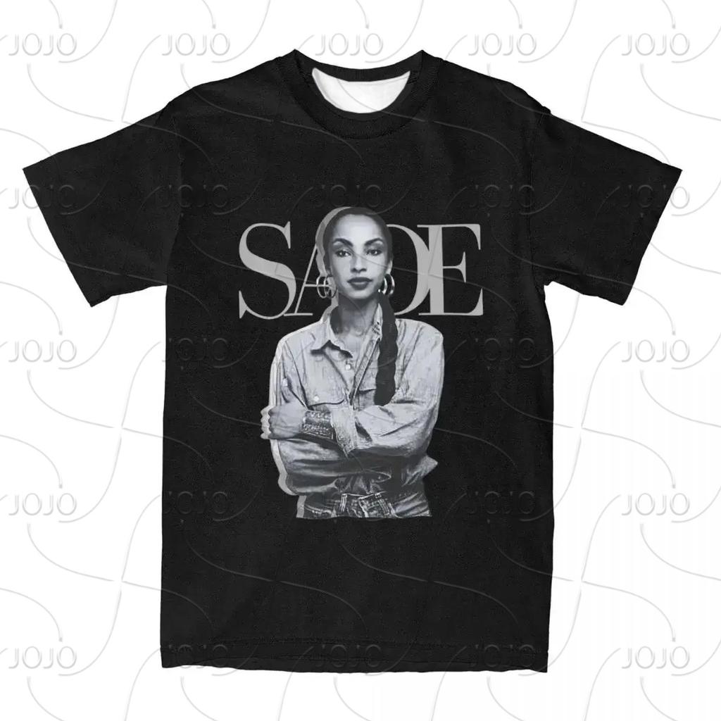 SADE Y2K Винтажная футболка оверсайз Харадзюку Мужская Женская Готическая Повседневная Хип-хоп Уличная одежда Топ Дизайн Real Casa Tennis Club