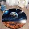 3D Round Carpets for Living Room Galaxy Space Floor Mat Area Rugs for Kids Room Decorative Carpet Kitchen Bedroom Rugs