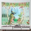 Green Peacock Decorative Tapestry Office Living Room Decor Home Wall Tapestry