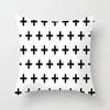 Home decorated black and white geometric cube letter printing cushion cushion car bedroom living room sofa pillow sleeve