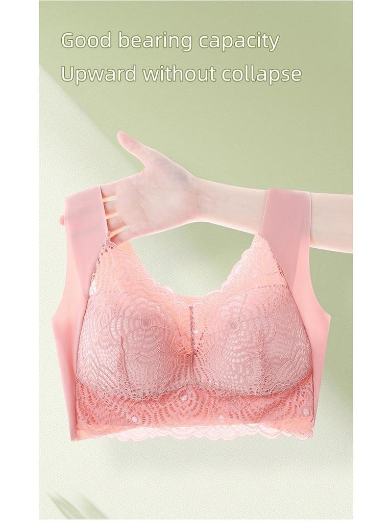 Кружевной пуш-ап бюстгальтер для сна большого размера - без косточек, тонкий и сексуальный жилет