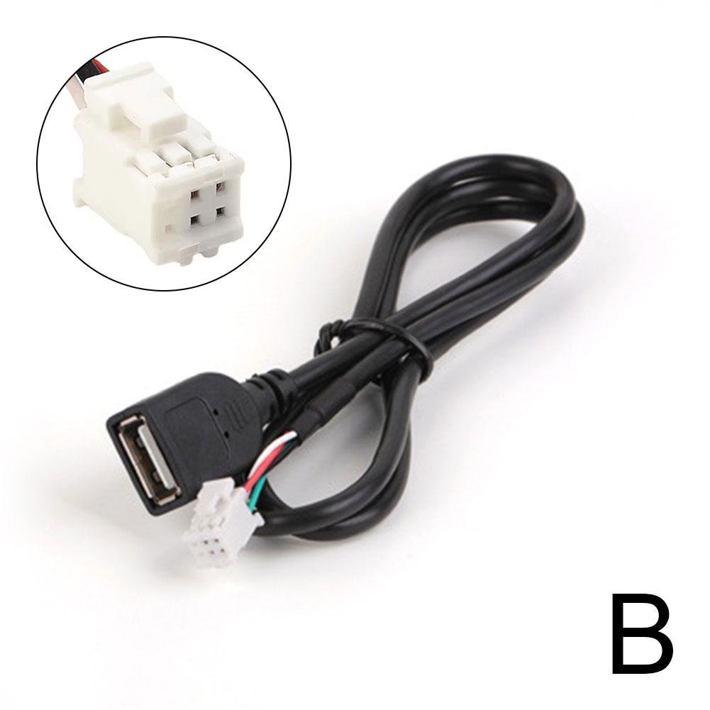 Автомобильный USB-кабель-адаптер Удлинительный кабель-адаптер 4-контактный 6-контактный Для автомобильной радиостанции Стереосистема Автоаксессуары Длина провода 76 см W5O7