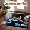 Custom Name Crystal Velvet Rug,Sabrina Carpenter Comfortable Anti Slip Floor Mat For Room Decoration