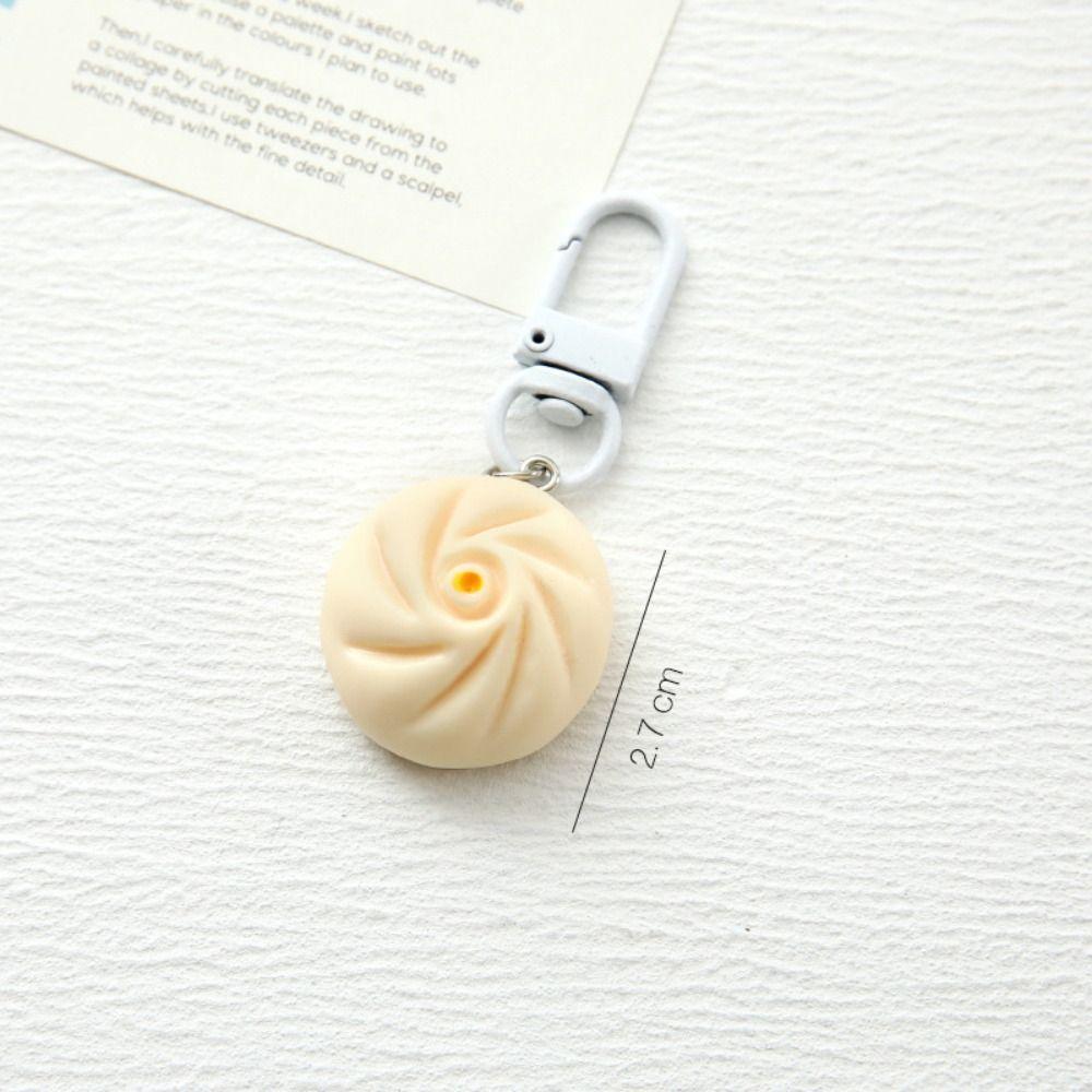 Dumplings Simulation Food Keychain Resin Backpack Pendant Siu Mai Couple Keychain  Couple Gift