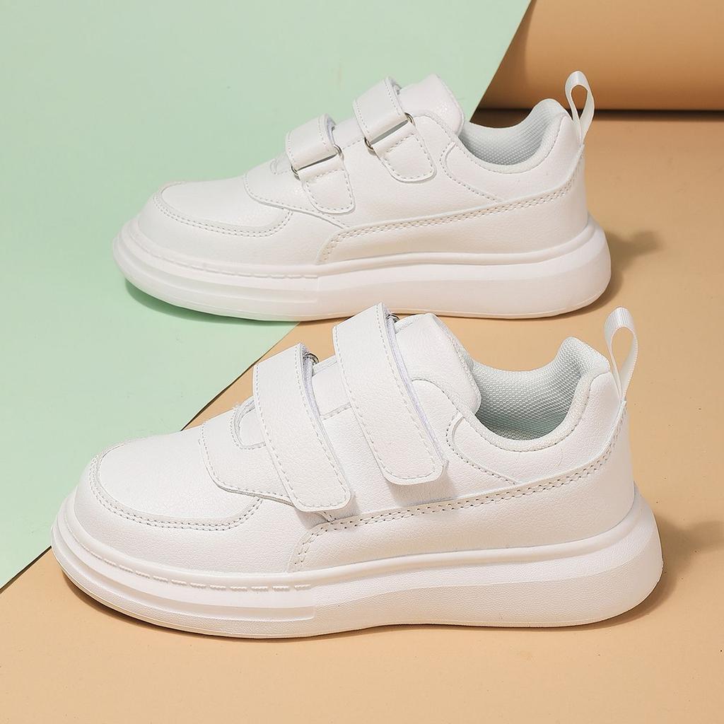 Classmates Children's New Spring and Autumn Boys' Middle and Older Children's Board Shoes Elementary School Shoes Small Leather Shoes Black Girls' Sn