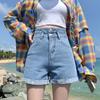 Летние женские уютные джинсы Джинсовые шорты Свободные повседневные шорты с закатанными шортами Короткие брюки в корейском стиле