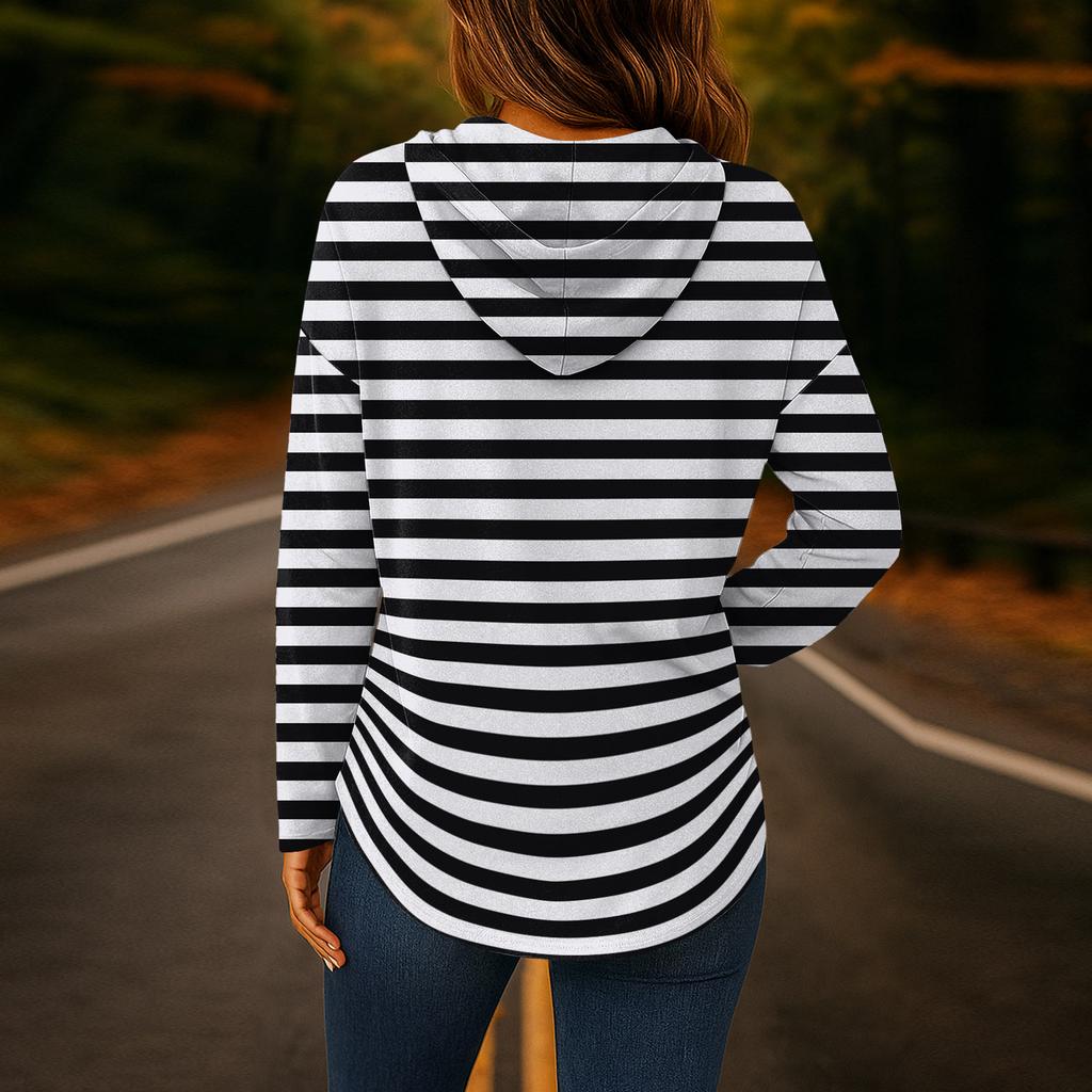 Женские модные толстовки с капюшоном V-образным вырезом с длинным рукавом и цветочным принтом на шнурке, повседневные свободные пуловеры