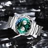 Luxury Fashion Men's Multifunction Stainless Steel Quartz Watch with Calendar and Luminous Chronograph Creative Gift for Men