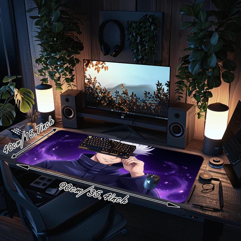 1Pc Jujutsu Kaisen Night'S Whisper Gaming Mouse Pad Keyboard Desk Mat Non-slip Rubber Lock Edge Waterproof Computer Mousepad for Office Home Decor S17