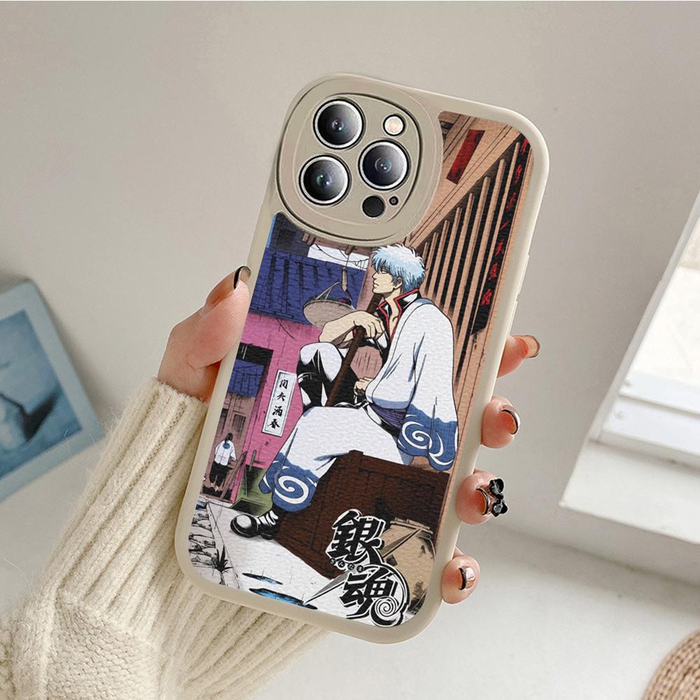 Милый чехол для телефона GINTAMA с японским аниме для Iphone 14 13 11 12 Pro MAX 13 12 MiNi 7 8 plus iphone 14MAX 13PRO XS XR, чехлы из овечьей кожи