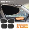 Electrostatic Sun Visor for Car Side Window 4-Layer Sun Shade Curtains Anti-Glare UV-Blocker Auto Sun Protection Cover
