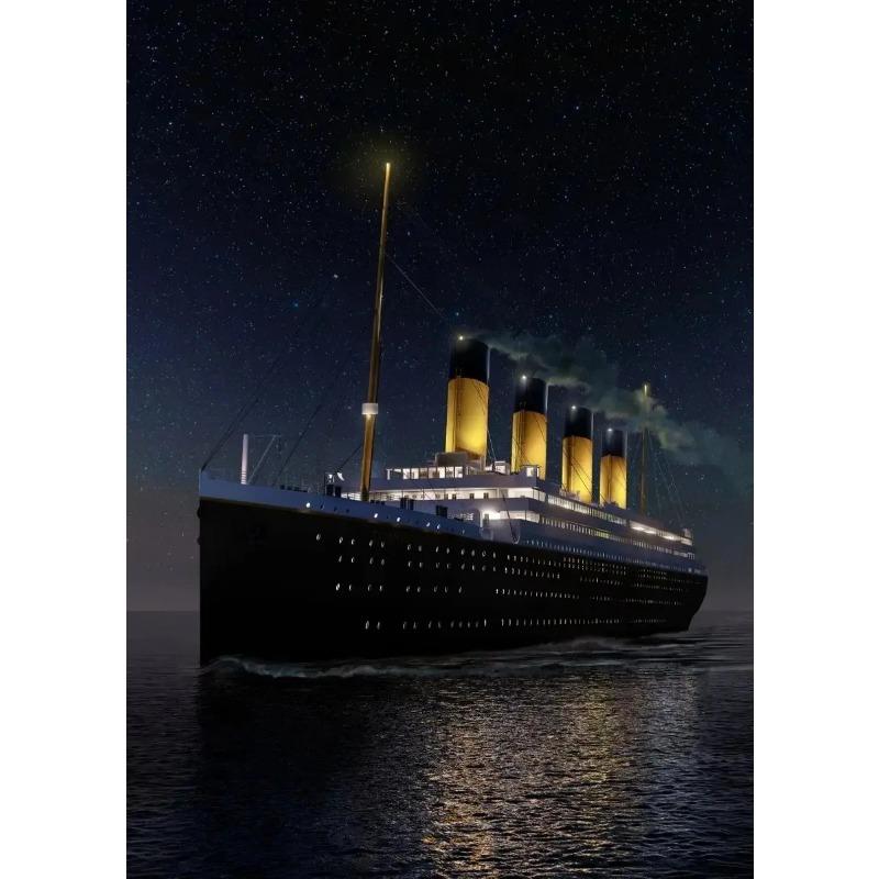 Корабль, который никогда не тонет. Знаковый морской пейзаж. Абстрактный постер и принты "Титаник". Холст, живопись, настенное искусство, картина, домашний декор, подарок
