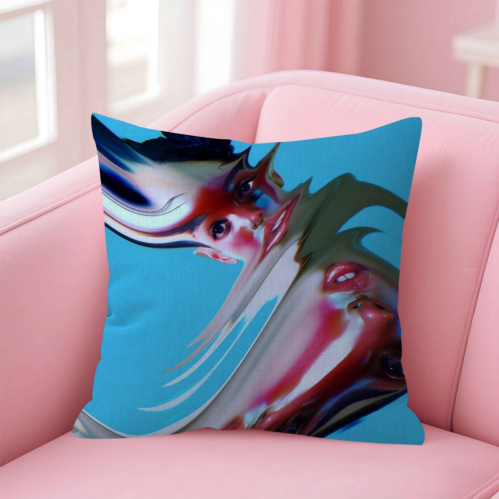 Singer Tdf Culture Album Double-Sided Printed Pillow Cover Short Plush Suitable Living Rooms Bedrooms Sofas Throw Cushion Cover