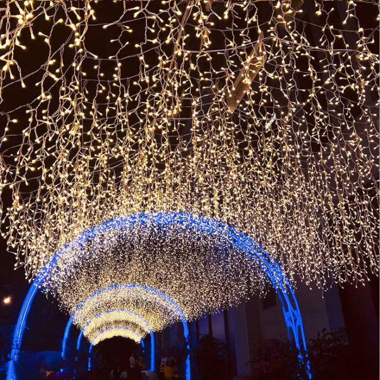 Водонепроницаемая светодиодная гирлянда-бахрома - Уличная декоративная мигающая гирлянда для Рождества и эффектов водопада