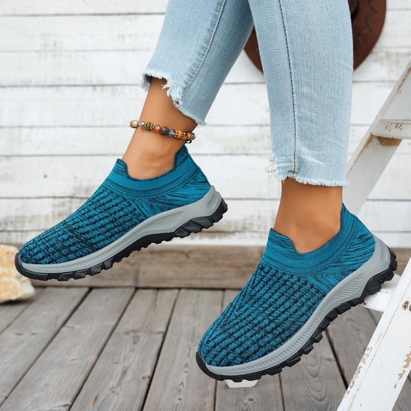Унисекс повседневные слипоны из Flyknit, удобные кроссовки большого размера